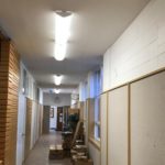 Interior school hallway renovation project by Mayer Building Company in New Orleans, LA