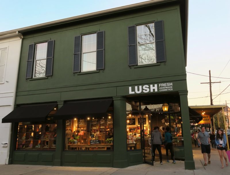 Retail construction project completed by Mayer Building Company for Lush Cosmetics in New Orleans, LA