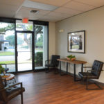 Renovated reception area constructed by Mayer Building Company in New Orleans, LA